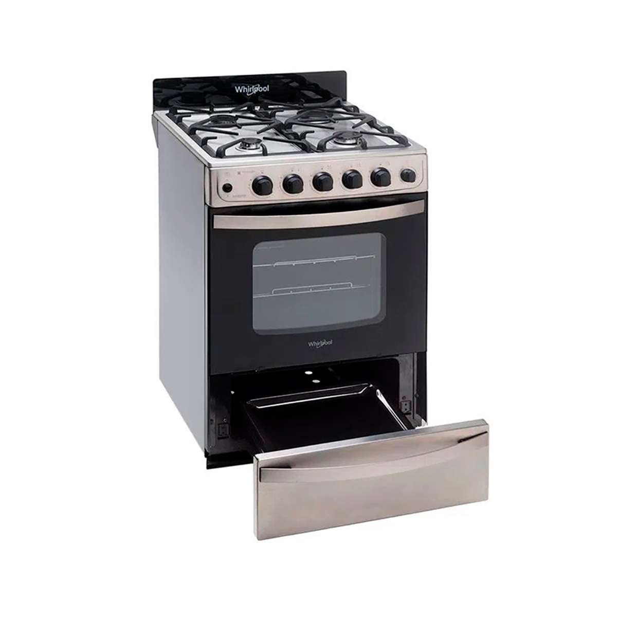 Cocina Whirlpool Multigas 56 Cm Inox Wfx57di